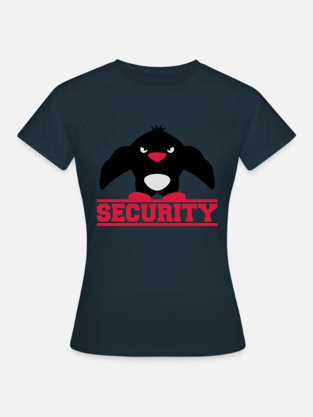 Security Muscle Penguin - Frauen T-Shirt - Navy