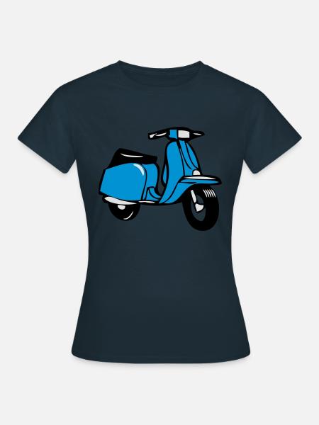 motorroller cool - Frauen T-Shirt - Navy
