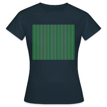grün und rosa Streifen Geek billig t Shirt Druck - Frauen T-Shirt - Navy - Vorne - AI Model Female 172 dark (172cm)