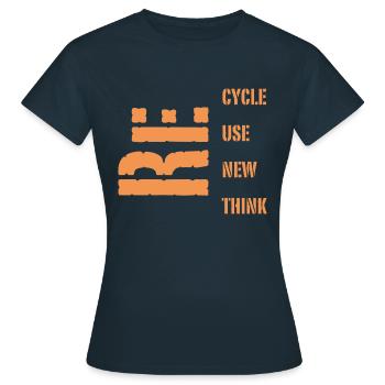 Recyclage - T-shirt Femme - marine - Devant - AI Model Female 172 dark (172cm)
