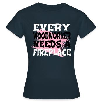 Outils Dictons Drôles Blogueur Charpentier Scie - T-shirt Femme - marine - Devant - AI Model Female 172 dark (172cm)