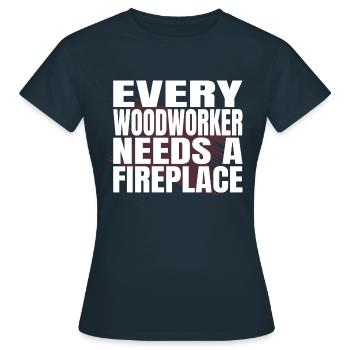 apprentice lumber birthday gift arboriculturist - Frauen T-Shirt - Navy - Vorne - AI Model Female 172 dark (172cm)