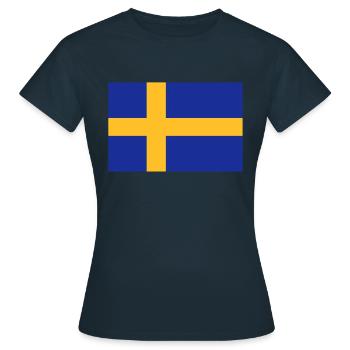 drapeau_suede - Frauen T-Shirt - Navy - Vorne - AI Model Female 172 dark (172cm)