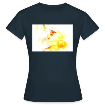 Art abstrait - Aquarelle jaune - T-shirt Femme - marine - Devant - AI Model Female 172 dark (172cm)