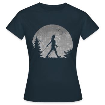Walking - Women's T-Shirt - navy - Front - AI Model Female 172 dark (172cm)