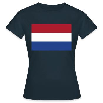 Flag Netherlands (Holland) / Holland flag - Women's T-Shirt - navy - Front - AI Model Female 172 dark (172cm)