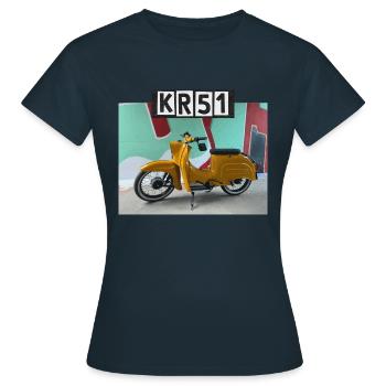 Hirondelle simson KR51 - T-shirt Femme - marine - Devant - AI Model Female 172 dark (172cm)