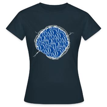 Christmas present present quote gift couples - Women's T-Shirt - navy - Front - AI Model Female 172 dark (172cm)