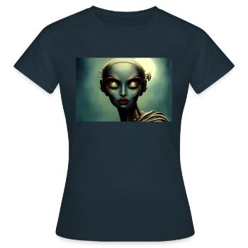 Venus - Frauen T-Shirt - Navy - Vorne - AI Model Female 172 dark (172cm)