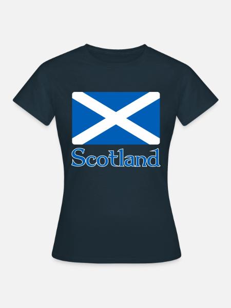 Drapeau de l’Écosse avec texte - T-shirt Femme - marine