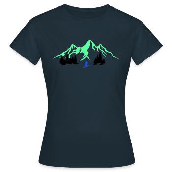 Snowboarding - Frauen T-Shirt - Navy - Vorne - AI Model Female 172 dark (172cm)