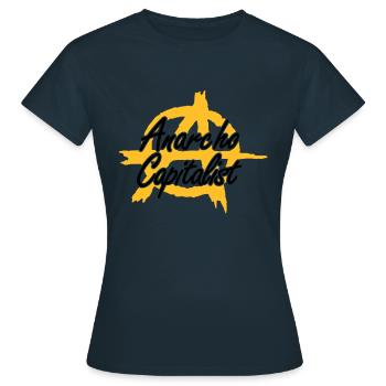 (Anarcho-) Capitalism 2 - Women's T-Shirt - navy - Front - AI Model Female 172 dark (172cm)