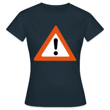 Attention T-shirt - T-shirt Femme - marine - Devant - AI Model Female 172 dark (172cm)