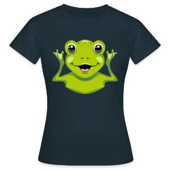 Grenouille chanceuse - T-shirt Femme - marine - Devant - AI Model Female 172 dark (172cm)