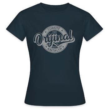 Antalya - Frauen T-Shirt - Navy - Vorne - AI Model Female 172 dark (172cm)