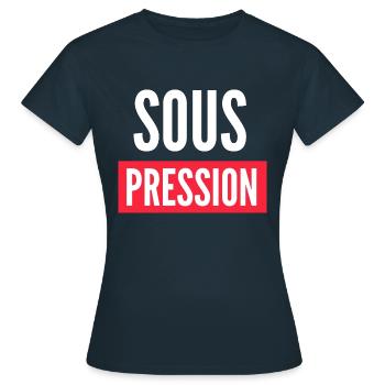 sous pressions - T-shirt Femme - marine - Devant - AI Model Female 172 dark (172cm)