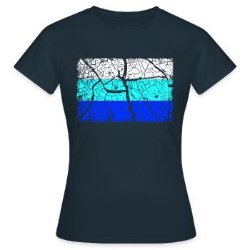 Drapeau de l’Allemagne INVERSÉ - T-shirt Femme - marine - Devant - AI Model Female 172 dark (172cm)