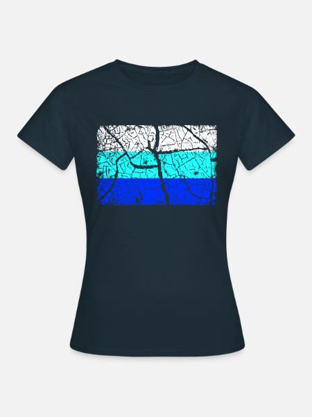 Deutschland Flagge INVERTIERT - Frauen T-Shirt - Navy