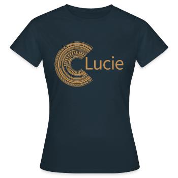 Pour Lucie - T-shirt Femme - marine - Devant - AI Model Female 172 dark (172cm)