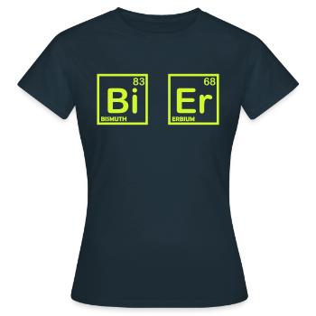 bier formel - Frauen T-Shirt - Navy - Vorne - AI Model Female 172 dark (172cm)