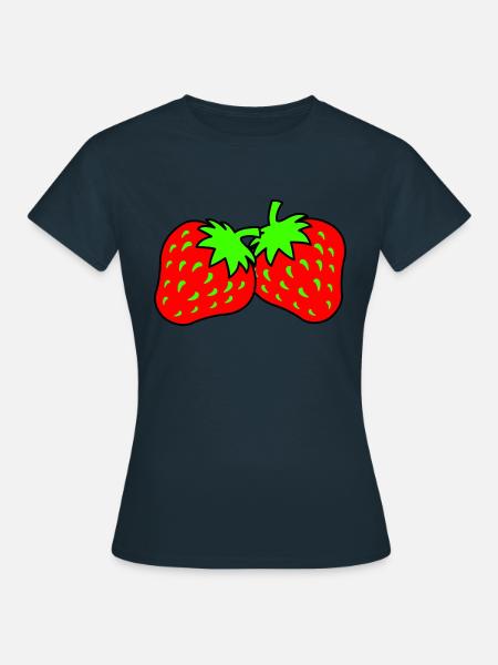 erdbeeren - Frauen T-Shirt - Navy