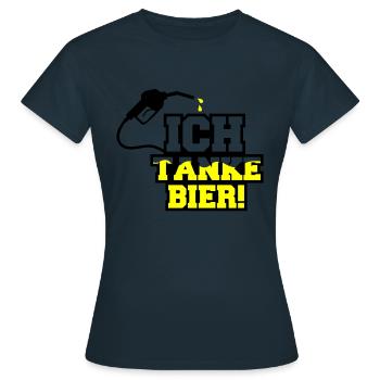 Je fais le plein de bière 01 - T-shirt Femme - marine - Devant - AI Model Female 172 dark (172cm)