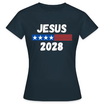 Jésus pour le président 2028 - T-shirt Femme - marine - Devant - AI Model Female 172 dark (172cm)