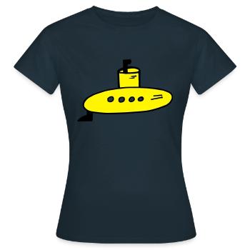 Submarine - Women's T-Shirt - navy - Front - AI Model Female 172 dark (172cm)