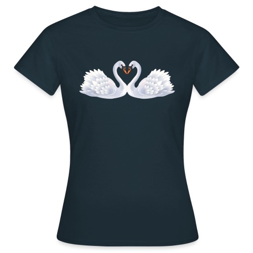 Swan hearts - T-shirt dam