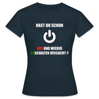 Drôle d’étudiant en informatique Coder Programmeur - T-shirt Femme - marine - Devant - AI Model Female 172 dark (172cm)