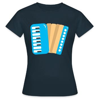 Accordéon - T-shirt Femme - marine - Devant - AI Model Female 172 dark (172cm)