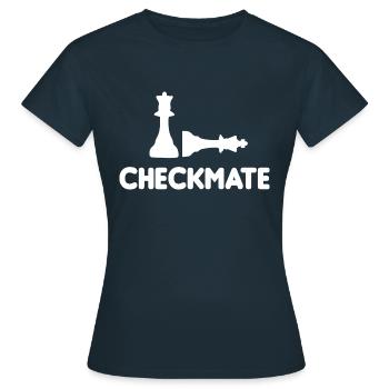 Checkmate Chess game - Women's T-Shirt - navy - Front - AI Model Female 172 dark (172cm)