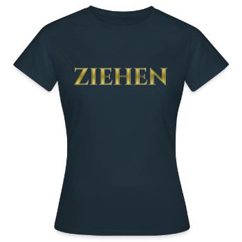 Ziehen - Frauen T-Shirt - Navy - Vorne - AI Model Female 172 dark (172cm)
