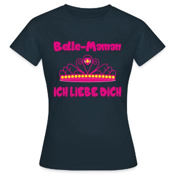 Beautiful Mom ich liebe dich - Women's T-Shirt - navy - Front - AI Model Female 172 dark (172cm)