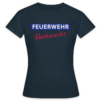 Feuerwehr Nachwuchs - Frauen T-Shirt - Navy - Vorne - AI Model Female 172 dark (172cm)