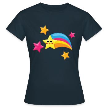 Shooting star - Women's T-Shirt - navy - Front - AI Model Female 172 dark (172cm)