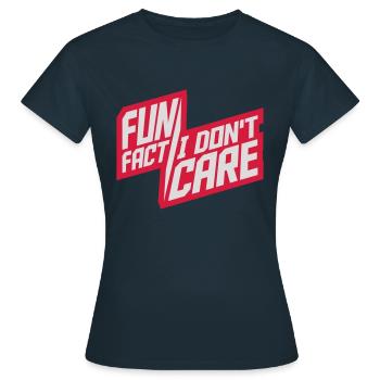 Je me fiche des faits - T-shirt Femme - marine - Devant - AI Model Female 172 dark (172cm)
