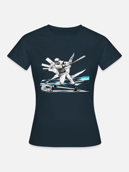 Baseballspieler, baseball - Frauen T-Shirt - Navy
