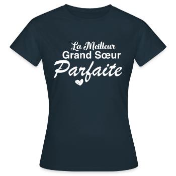La Meilleur grand Sœur parfaite - T-shirt Femme - marine - Devant - AI Model Female 172 dark (172cm)