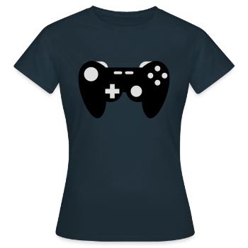 Gamepad - Frauen T-Shirt - Navy - Vorne - AI Model Female 172 dark (172cm)