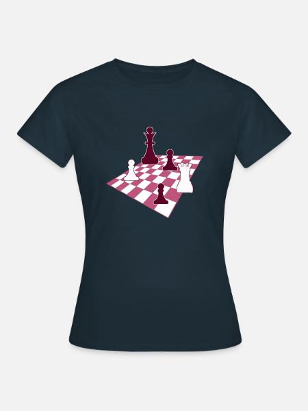 Schach, Chess - Frauen T-Shirt - Navy