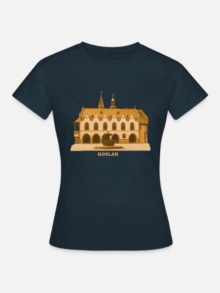 Goslar Rathaus Harz Niedersachsen - Frauen T-Shirt - Navy