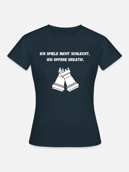 Schachspieler - Frauen T-Shirt - Navy