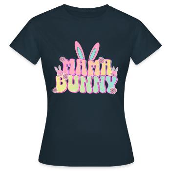 Mama Bunny - Frauen T-Shirt - Navy - Vorne - AI Model Female 172 dark (172cm)