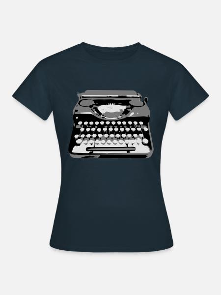 Schreibmaschine - Frauen T-Shirt - Navy