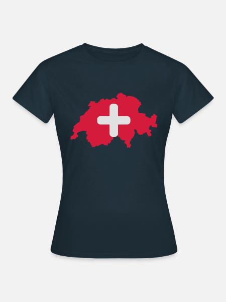 swiss_rq2 - Frauen T-Shirt - Navy