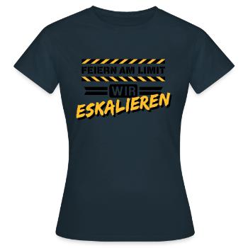 Feiern am Limit - Frauen T-Shirt - Navy - Vorne - AI Model Female 172 dark (172cm)