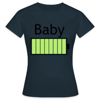 Battery full baby - partner look design for families - Women's T-Shirt - navy - Front - AI Model Female 172 dark (172cm)