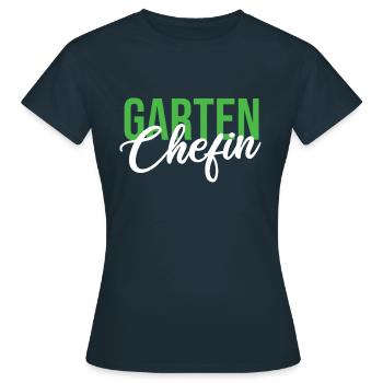 Garten Chefin Gärtnerin Garten - Frauen T-Shirt - Navy - Vorne - AI Model Female 172 dark (172cm)