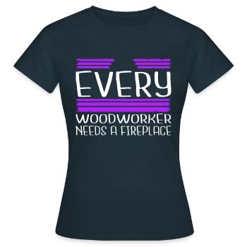 union carpenter cutter love statement - Frauen T-Shirt - Navy - Vorne - AI Model Female 172 dark (172cm)